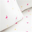 Safdie & Co. 3-piece Modern Polyester Flamingo Twin Sheet Set in White
