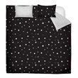 Safdie & Co. 3-piece Modern Polyester Stars Double Queen Comforter Set in Black