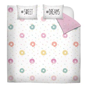 Safdie & Co. 3-piece Polyester Donuts Double Queen Comforter Set in Multi-Color