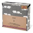 Safdie & Co. 4-piece Polyester Printed Bear Family King Sheet Set in Gray