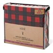 Safdie & Co. 4-piece Polyester Buffalo Plaid Deer King Sheet Set in Red