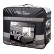 Safdie & Co. 7-piece Modern Polyester Luxor King Comforter Set in Gray