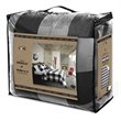 Safdie & Co. 3-piece Polyester Buffalo Plaid King Comforter Set in Gray/Black