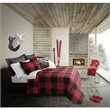 Safdie & Co. 2-piece Polyester Buffalo Plaid Twin Comforter Set in Red/Black