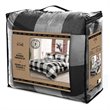 Safdie & Co. 3-piece Polyester Buffalo Plaid Double Queen Comforter Set in Gray