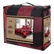 Safdie & Co. 3-piece Polyester Buffalo Plaid Double Queen Comforter Set in Black