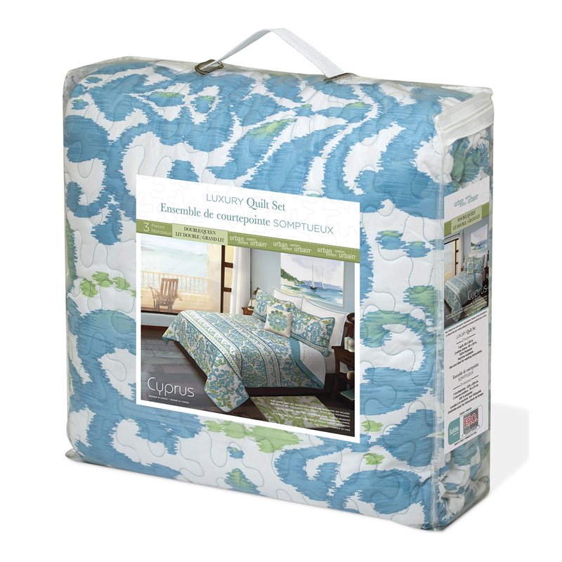 Safdie & Co. 2-piece Polyester Cyprus Twin Quilt Set in Multi-Color