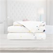Safdie & Co. 3-piece Modern Polyester Space Twin Sheet Set in White