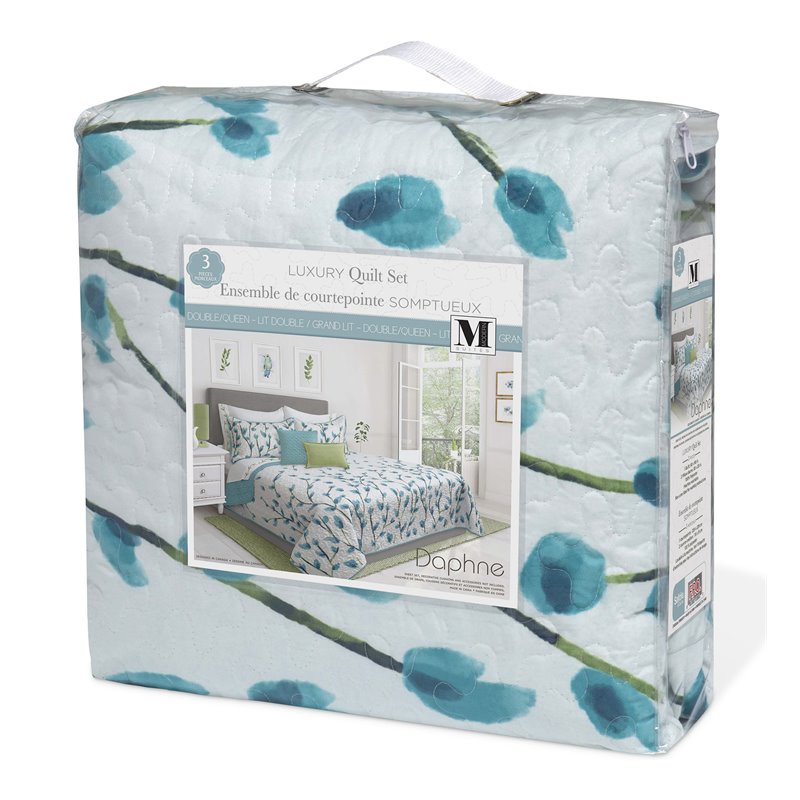 Safdie & Co. 2-piece Polyester Daphne Twin Quilt Set in Multi-Color