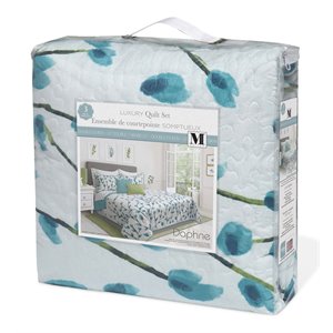 Safdie & Co. 2-piece Polyester Daphne Twin Quilt Set in Multi-Color