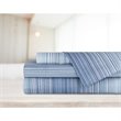 Safdie & Co. 4-piece Polyester Ombre Stripe Double Sheet Set in Blue Navy Combo