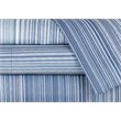 Safdie & Co. 4-piece Polyester Ombre Stripe Double Sheet Set in Blue Navy Combo