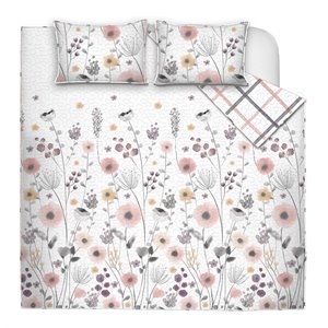 safdie & co. 3-piece polyester mirabelle king quilt set in multi-color