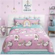 Safdie & Co. 2-piece Polyester Unicorn Twin Quilt Set in Multi-Color