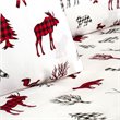 Safdie & Co. 3-piece Polyester Printed Wildlife Double Sheet Set in White