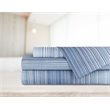 Safdie & Co. 4-piece Polyester Ombre Stripe King Sheet Set in Blue Navy Combo