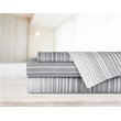 Safdie & Co. 4-piece Polyester Ombre Stripe King Sheet Set in Gray Combo