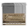 Safdie & Co. 4-piece Polyester Ombre Stripe King Sheet Set in Gray Combo