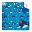 Safdie & Co. 3-piece Polyester Shark Double Queen Quilt Set in Multi-Color