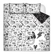 Safdie & Co. 3-piece Polyester Gaming Double Queen Quilt Set in White/Black