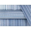 Safdie & Co. 3-piece Modern Polyester Solid Stripe Twin Sheet Set in Navy