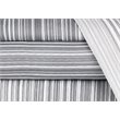 Safdie & Co. 3-piece Modern Polyester Solid Stripe Twin Sheet Set in Gray