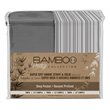 Safdie & Co. 3-piece Modern Polyester Solid Stripe Twin Sheet Set in Gray