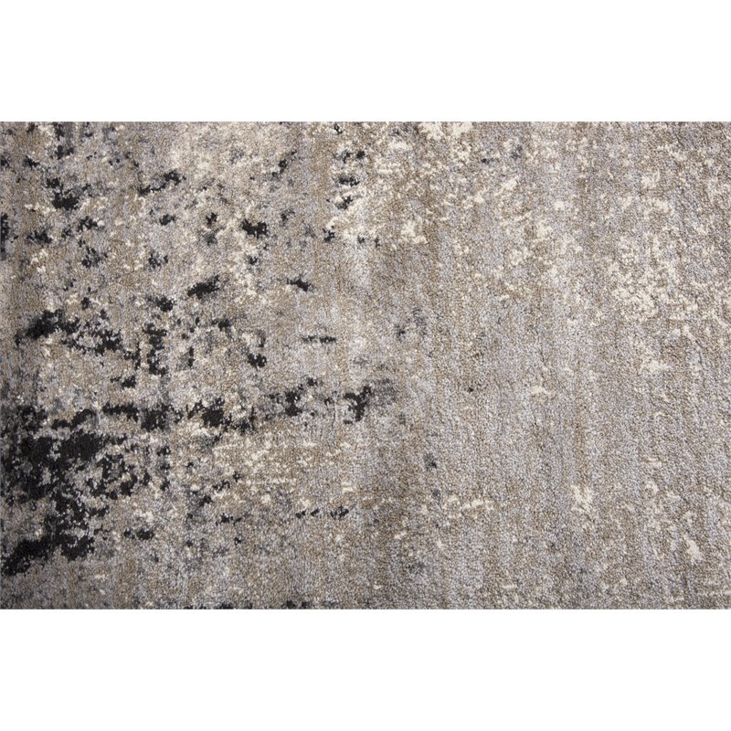 Encore 8' x 10' Traditional Over dye Beige/Gray/Rust/Blue Power-Loomed Area Rug