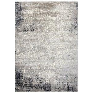 Encore 5'2&quot x 7'3&quot Traditional Over dye Beige/Gray/Rust/Blue Power-Loomed Rug