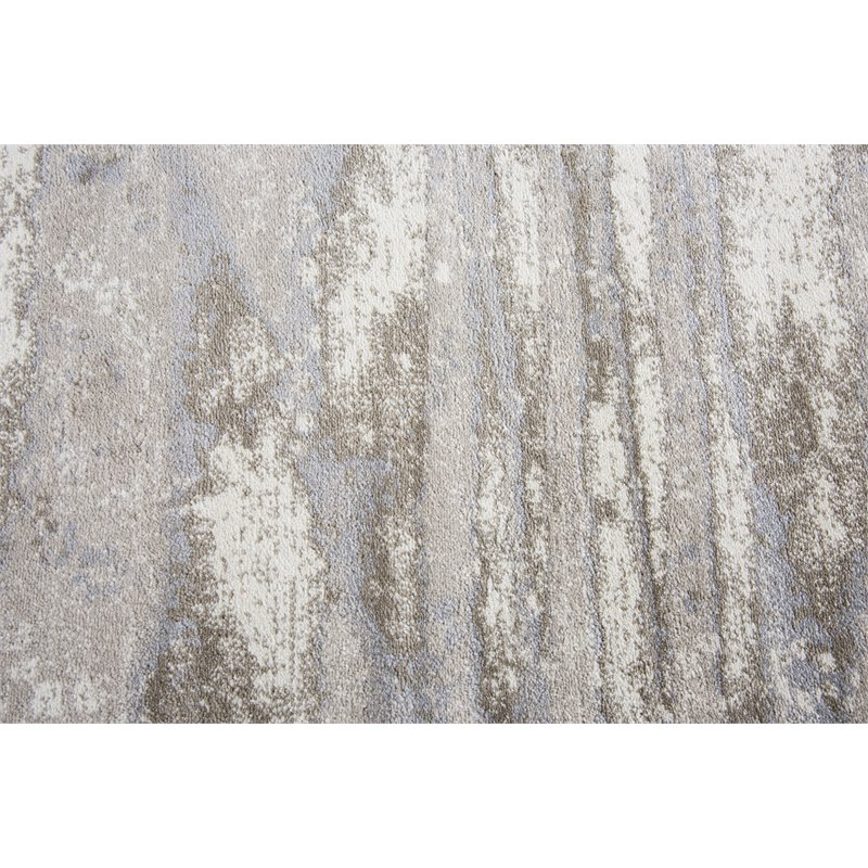 Encore 8' x 10' Abstract Beige/Gray/Rust/Blue Power-Loomed Area Rug