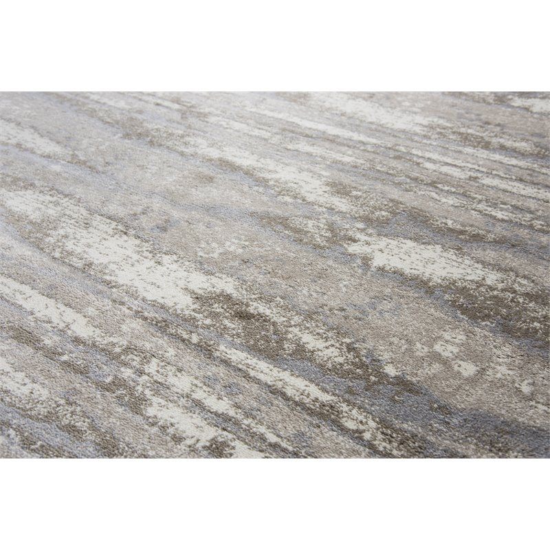 Encore 8' x 10' Abstract Beige/Gray/Rust/Blue Power-Loomed Area Rug