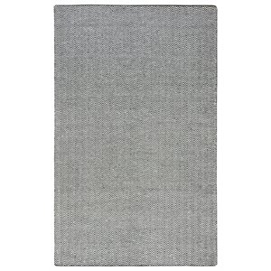 Twist 5' x 8' Chevron Black Off White Hand Woven Area Rug