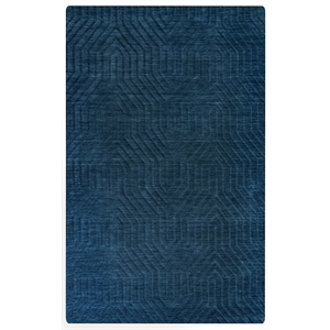 Technique 2'6&quot x 8' Solid Navy Hand Loomed Area Rug