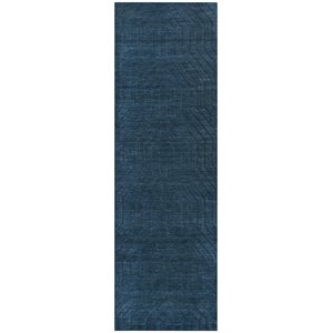 technique solid navy hand loomed area rug