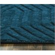 Technique 5' x 8' Solid Navy Hand Loomed Area Rug