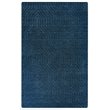 Technique 5' x 8' Solid Navy Hand Loomed Area Rug