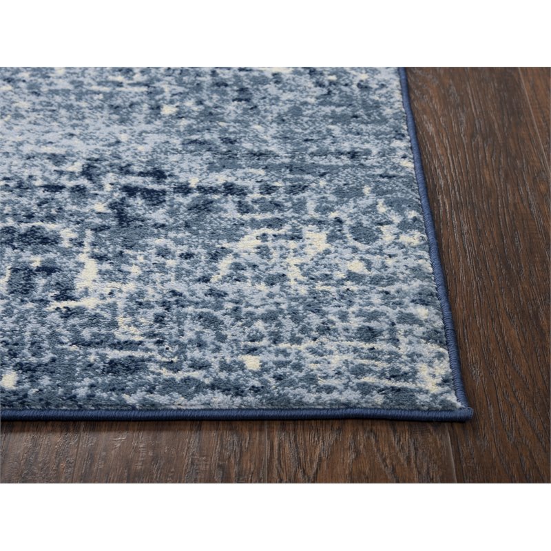 Encore 8' x 10' Abstract Blue/Gray/Rust/Blue Power-Loomed Area Rug