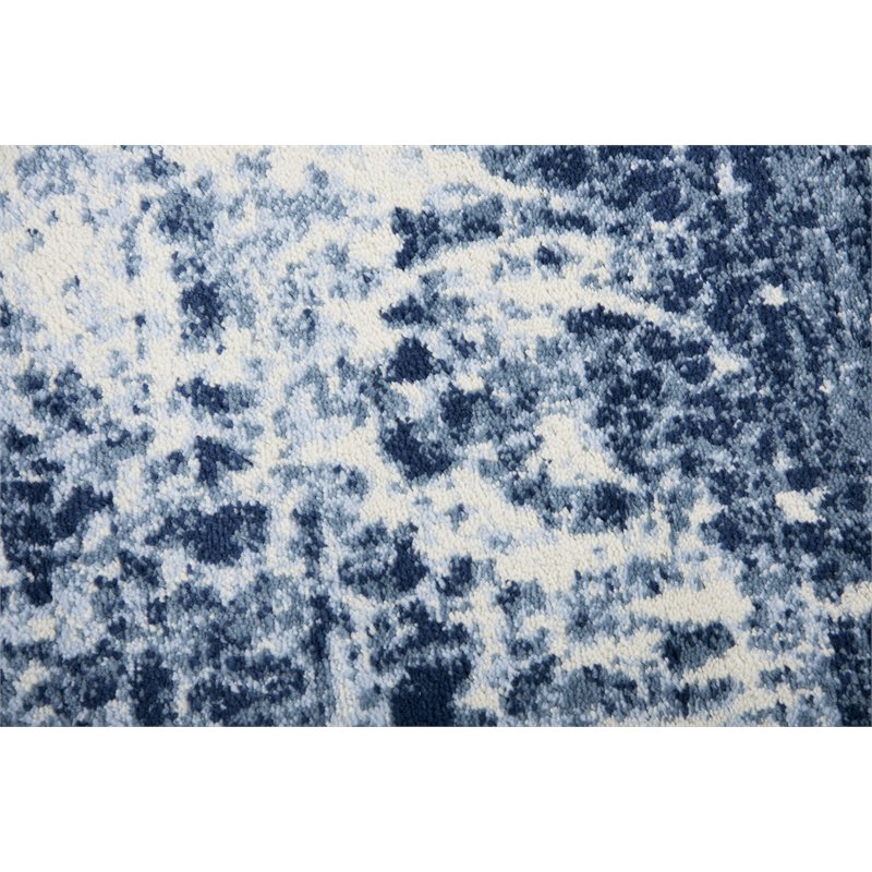 Encore 8' x 10' Abstract Blue/Gray/Rust/Blue Power-Loomed Area Rug