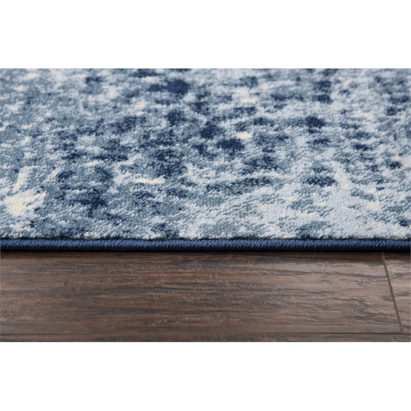 Encore 8' x 10' Abstract Blue/Gray/Rust/Blue Power-Loomed Area Rug
