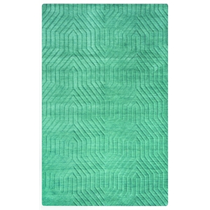 Technique 2'6&quot x 8' Solid Blue/Dark Teal Hand Loomed Area Rug
