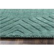 Technique 8' x 10' Solid Blue/Dark Teal Hand Loomed Area Rug