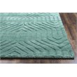 Technique 3' x 5' Solid Blue/Dark Teal Hand Loomed Area Rug