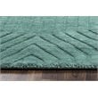 Technique 3' x 5' Solid Blue/Dark Teal Hand Loomed Area Rug