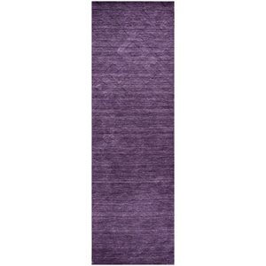 technique solid purple hand loomed area rug