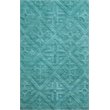 Technique 3' x 5' Solid Blue/Aqua Hand Loomed Area Rug