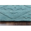 Technique 3' x 5' Solid Blue/Aqua Hand Loomed Area Rug