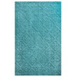 Technique 3' x 5' Solid Blue/Aqua Hand Loomed Area Rug