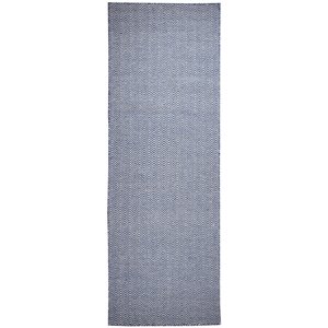 twist chevron blue/off-white hand woven area rug