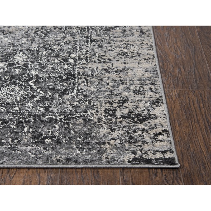 Encore 8' x 10' Traditional Over dye Brown/Gray/Rust/Blue Power-Loomed Area Rug