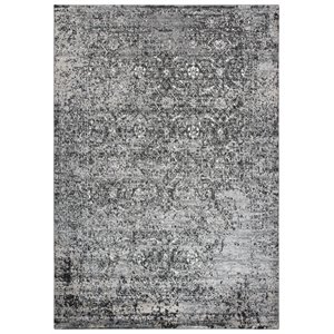 encore traditional over dye brown/gray/rust/blue power-loomed area rug